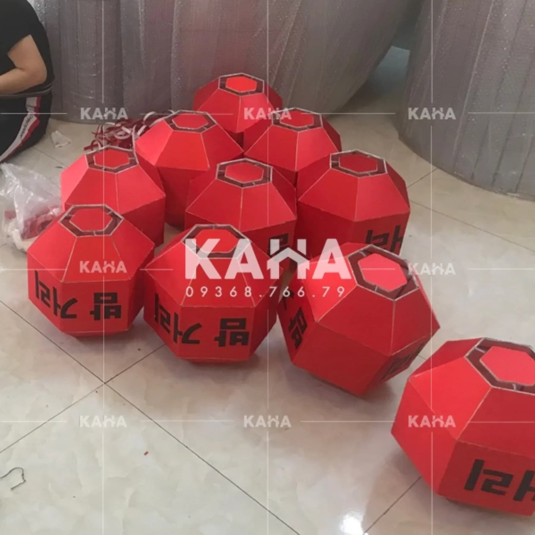 Lồng đèn Hội An Màu Lửa Vàng Lồng Đèn phong cách ngoài trời