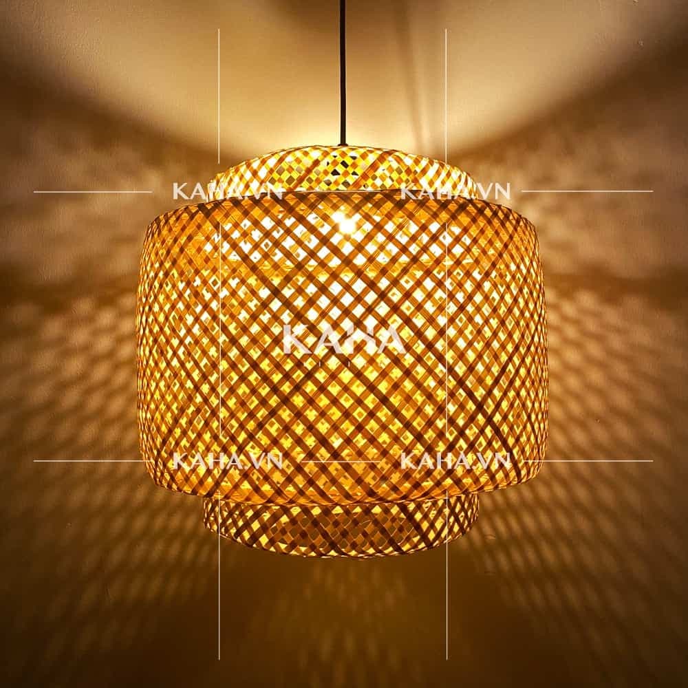 Đèn trụ tre 3 tầng thumbnail 2