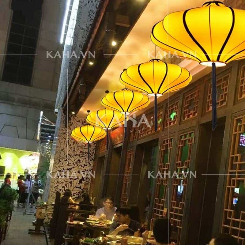 Chụp đèn vải đĩa bay trang trí quán café nhà hàng KH-DTR001 thumbnail 8