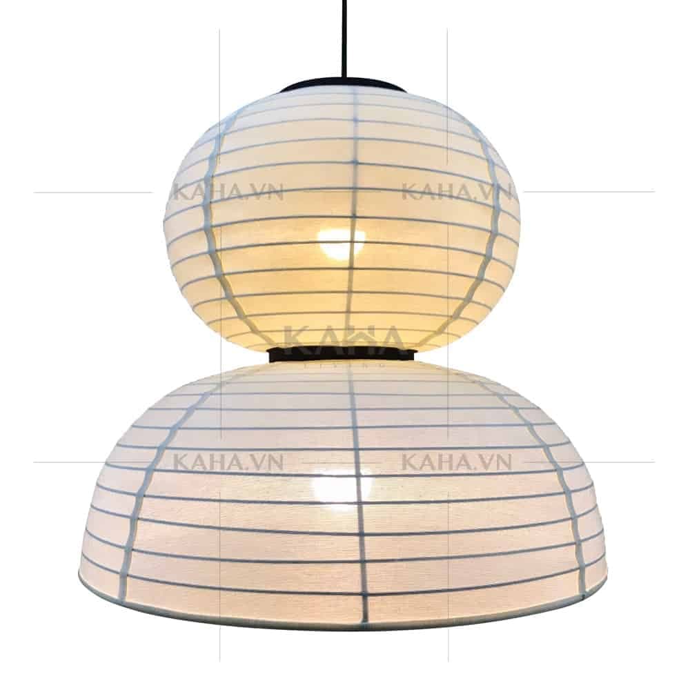 Bộ 3 đèn thả trần vải đũi trang trí quán café KH-DTR077 thumbnail 6