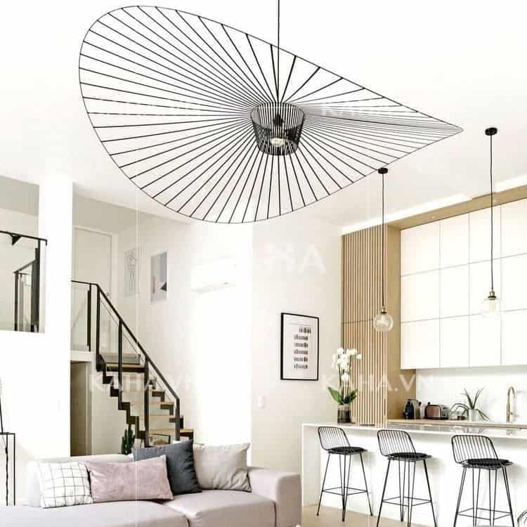 Chụp đèn vải phi bóng họa tiết trang trí quán café khách sạn KH-DTR088 thumbnail 4