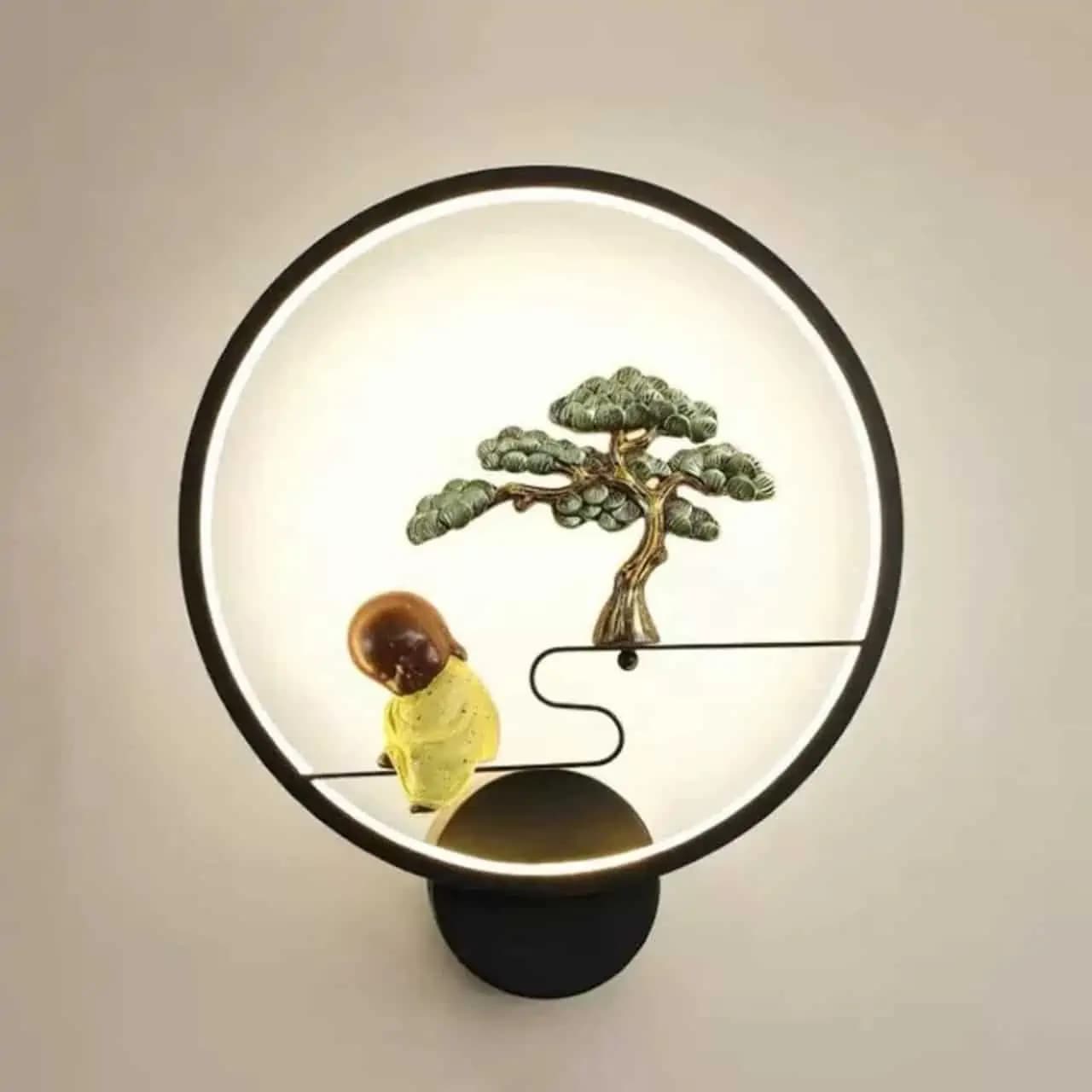 đèn ốp tường nhà hàng vải ánh gián tiếp hắt tường xưởng kaha