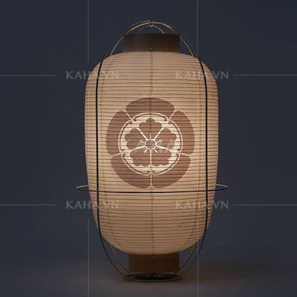 Đèn kiểu Nhật vải phi in yêu cầu khung sắt xịt trang trí nhà hàng izakaya thumbnail 2