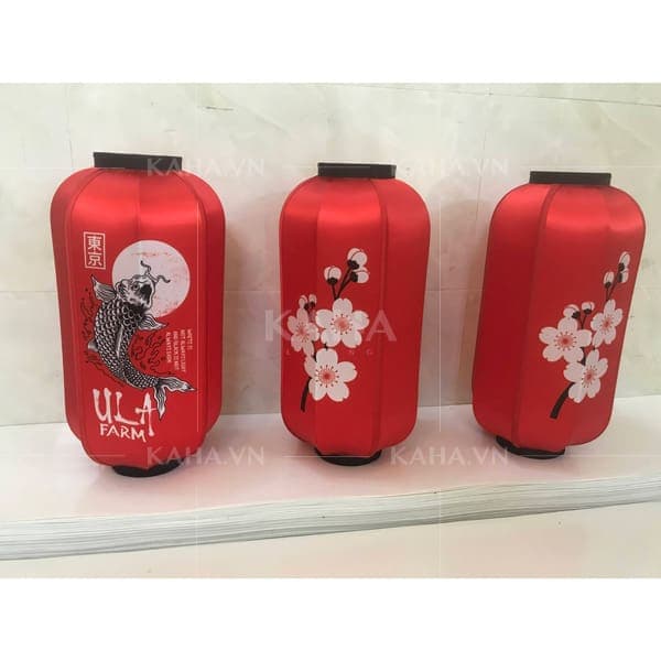 Đèn kiểu Nhật in cá koi sắt xịt thả trần quán BBQ phong cách Nhật thumbnail 2