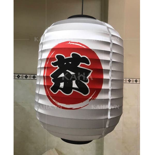 Đèn nhật sắt nan ngang xịt vải phi in trang trí quán izakaya ramen thumbnail 5
