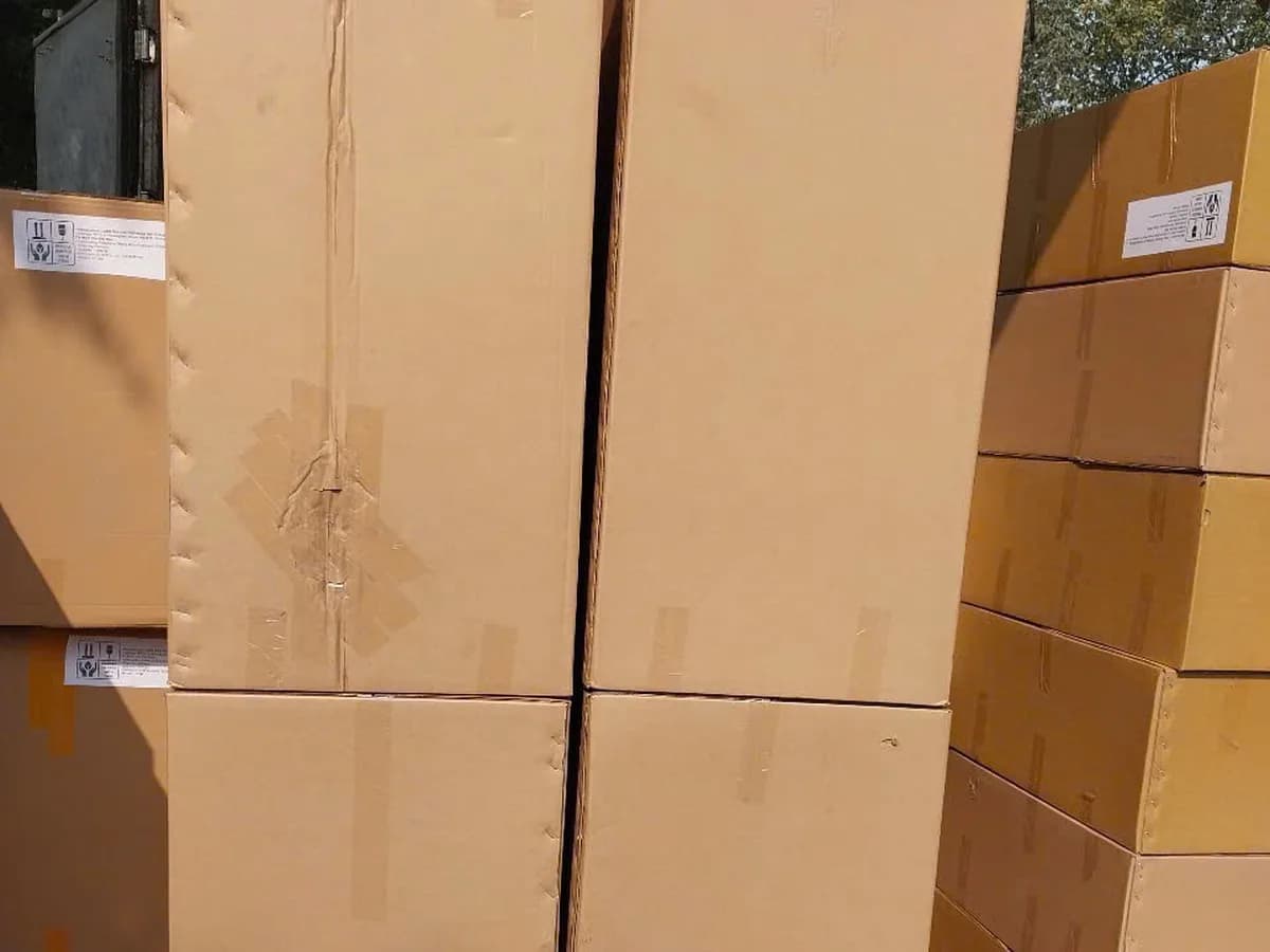 Thùng carton 5 lớp xếp chồng chuẩn bị ship KAHA
