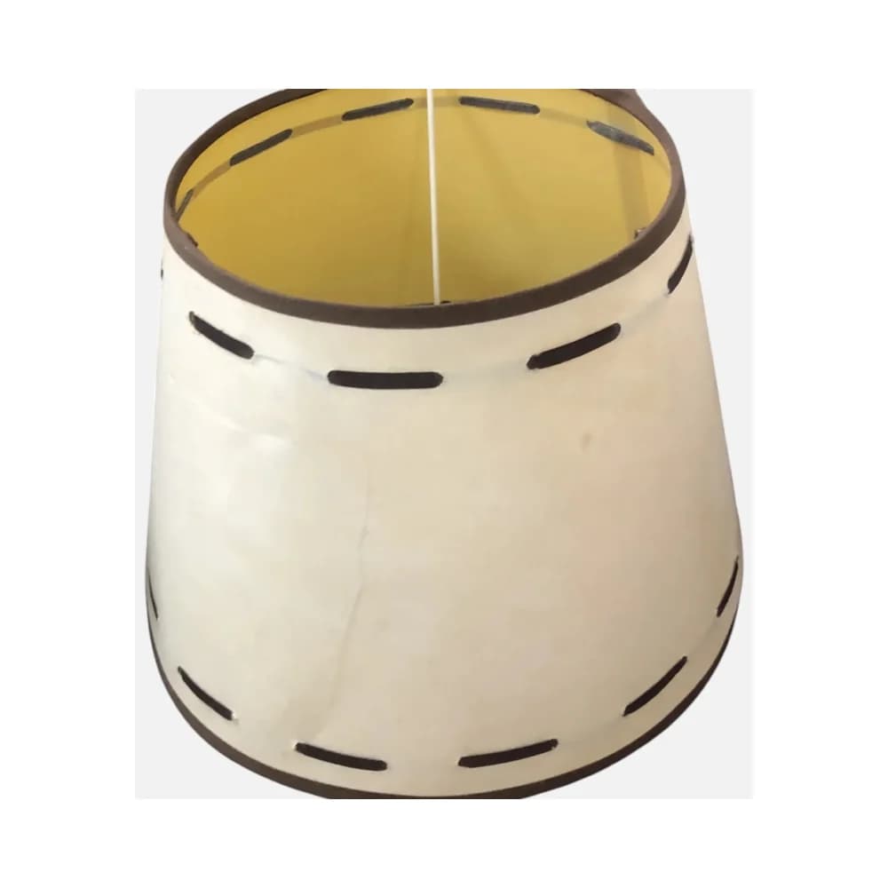 Chụp Đèn Ngủ Vải Dáng Trống Trắng Viền Đen KAHA KH-D077F6