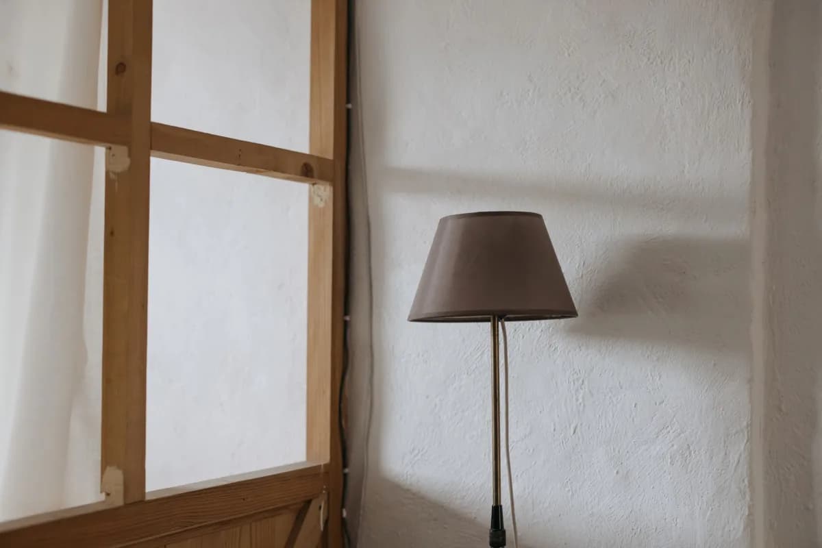 Chụp đèn vải Linen cao cấp — vân xước, vintage warm — ảnh minh họa