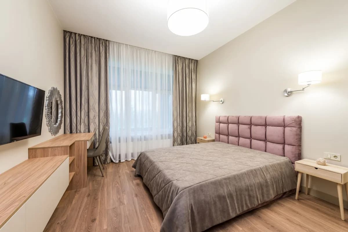 Mẫu Đèn Trần Phòng Khách Hiện Đại — Chụp Đèn Vải Linen Cao Cấp — ảnh minh họa