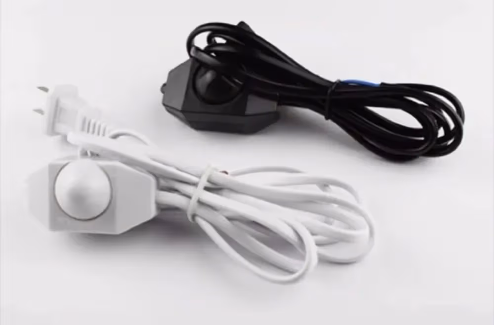 dây điện kèm dimmer chỉnh độ sáng inline đèn màu đen và trắng kaha
