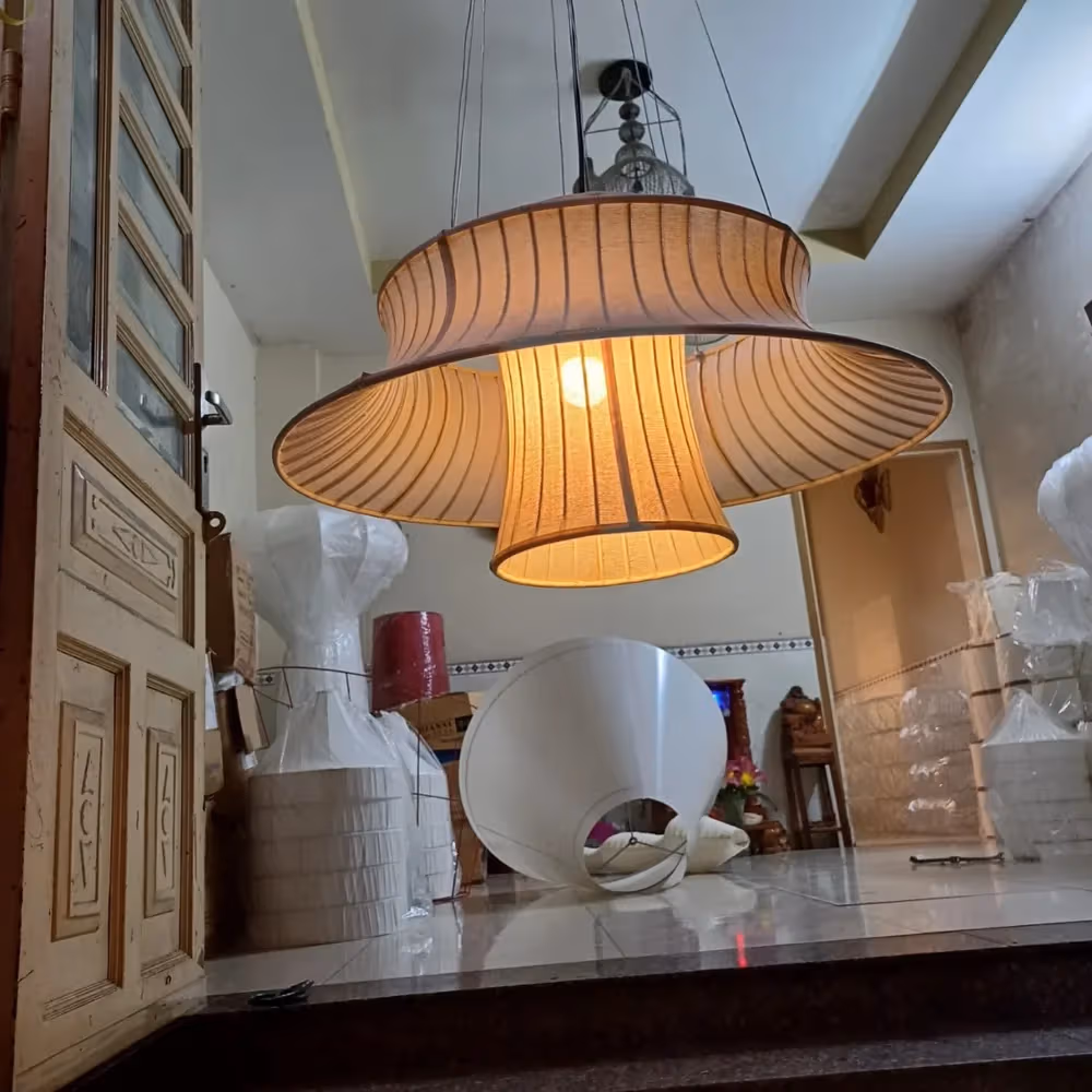 Đèn thả vải cỡ lớn KAHA trong sảnh nhà hàng