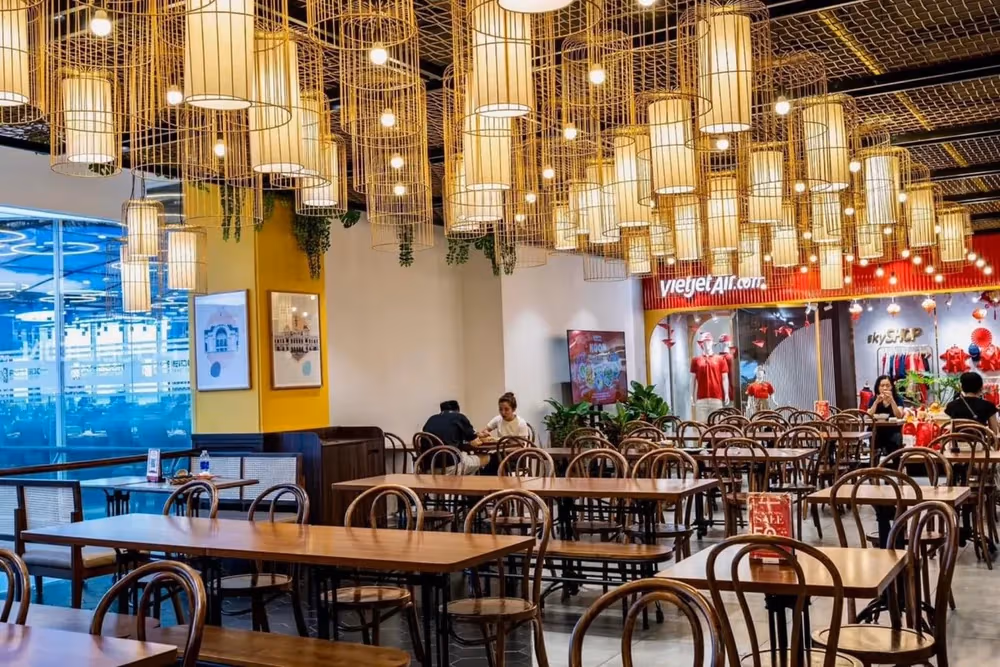 Cụm đèn thả vải KAHA trong quán cafe