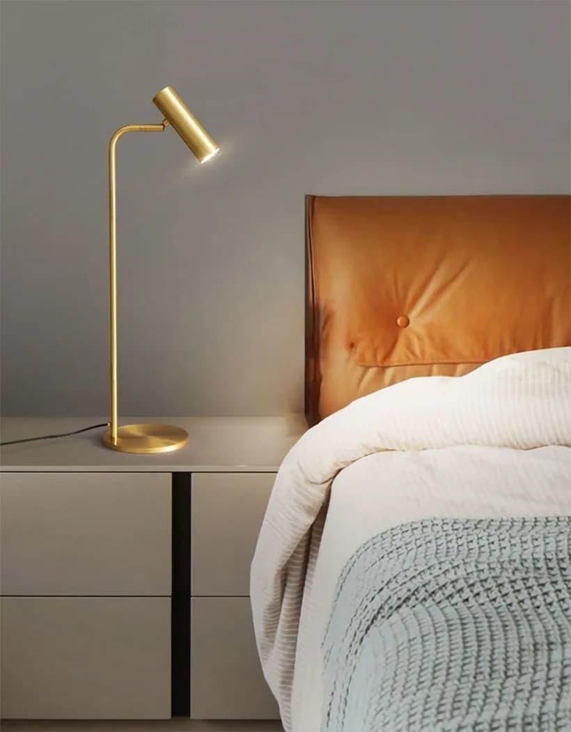 Đèn bàn đọc sách đầu spot xoay cần cong cao 60cm KH-DB192 Đèn bàn đọc sách đầu spot xoay cần cong cao 60cm KH-DB192