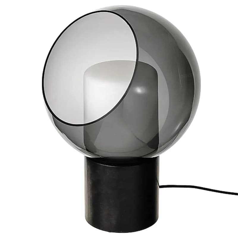 Đèn ngủ để bàn chụp cầu khói cắt vát miệng lõi trắng KH-DB189 Đèn ngủ để bàn chụp cầu khói cắt vát miệng lõi trắng KH-DB189