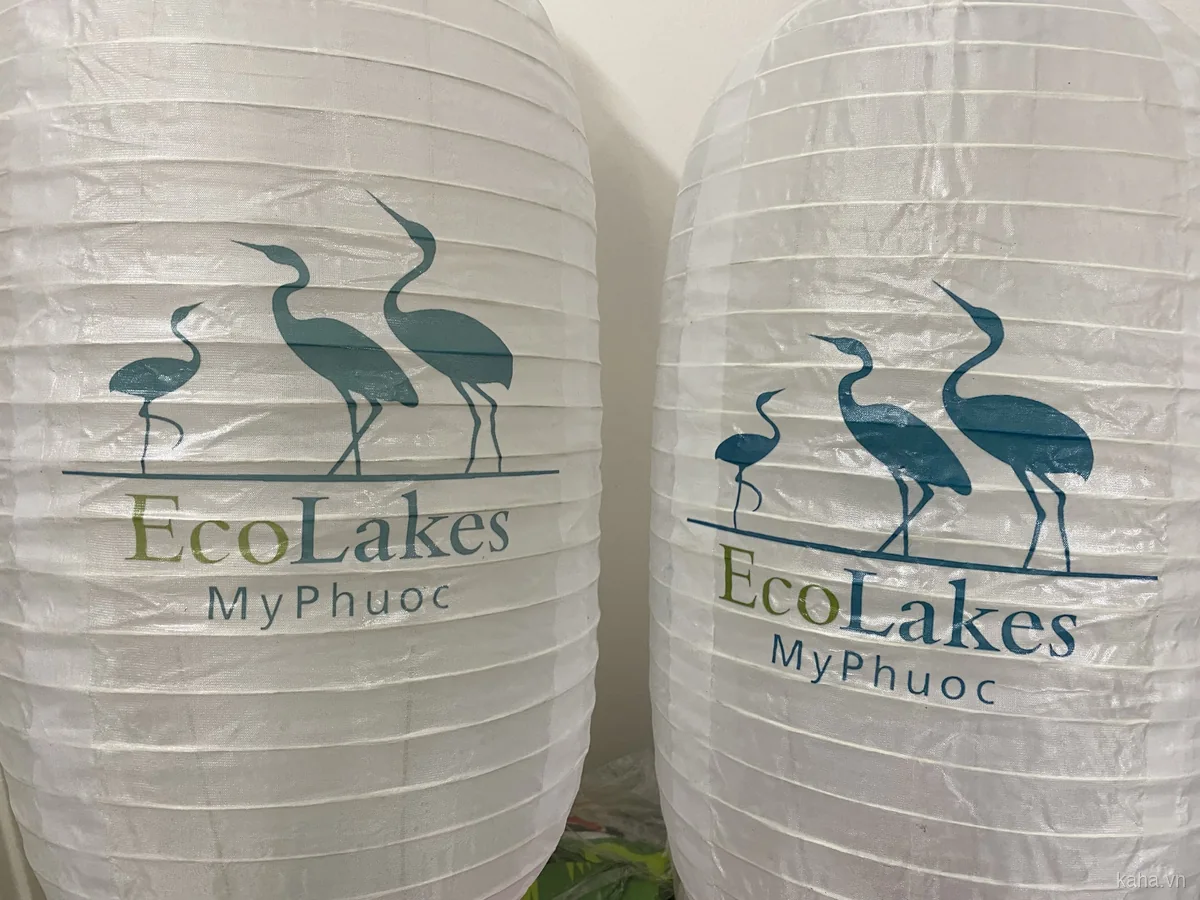 Đèn lồng in logo EcoLakes MyPhuoc Trung Thu — KAHA sản xuất