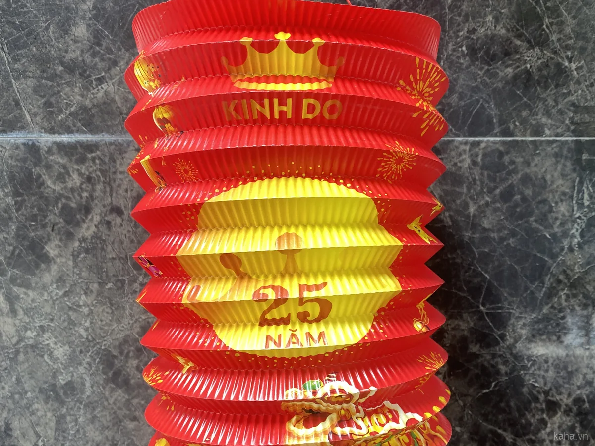 Đèn lồng in logo Kinh Đô Trung Thu đỏ — KAHA xưởng
